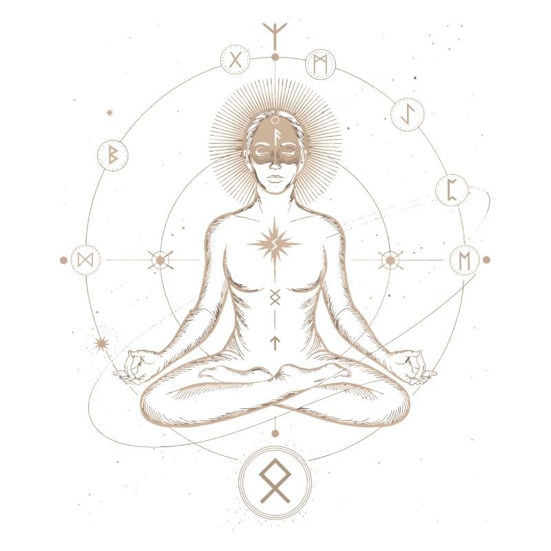 Runic Astral Alignment | Meditative Art Print