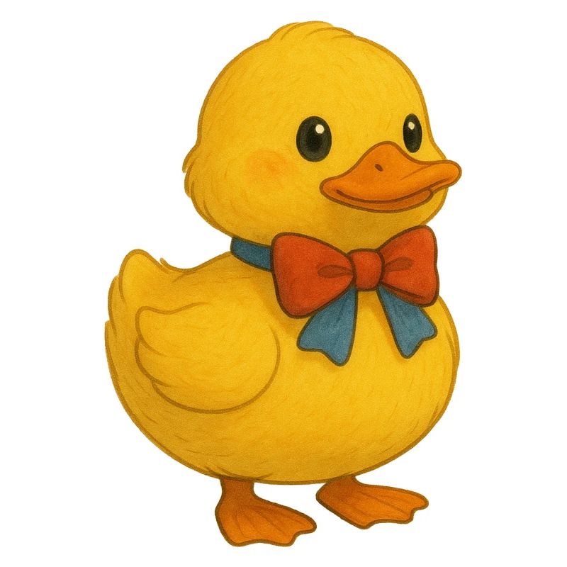 Duck with bow