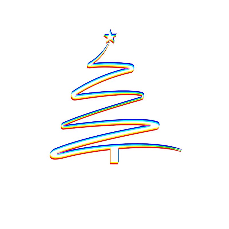 Abstract Christmas Tree Trippy Effect