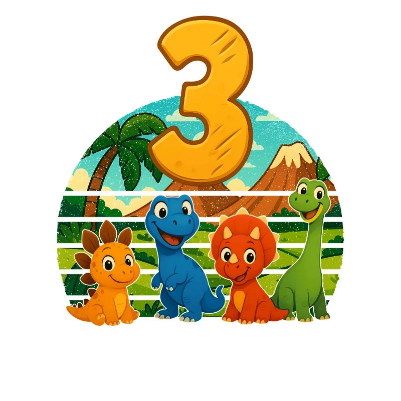 Dinosaurier 3. Geburtstag Kinder 3 Jahre Geschenk