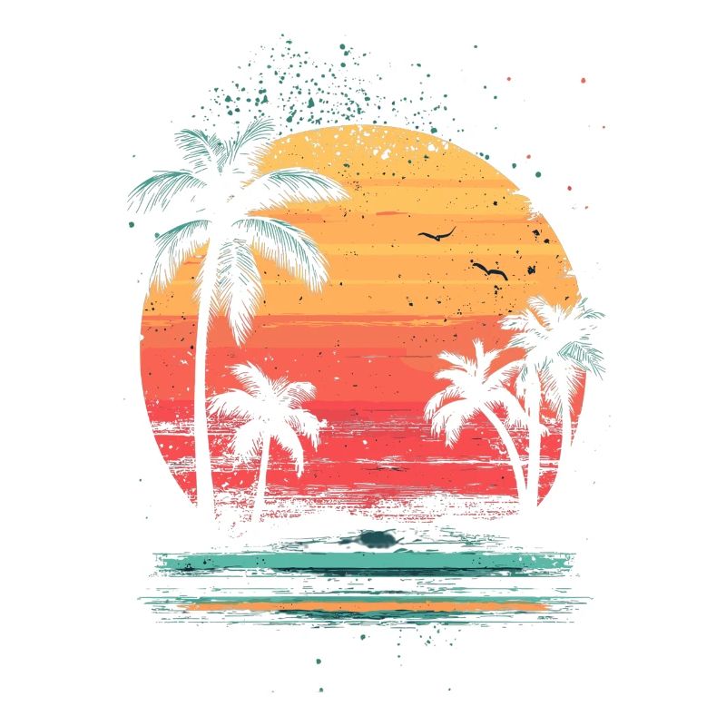 Palm Tree Sunset Summer Sun
