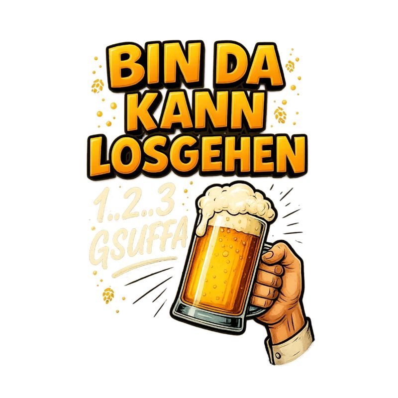 Bin da kann losgehen – Bier-Design
