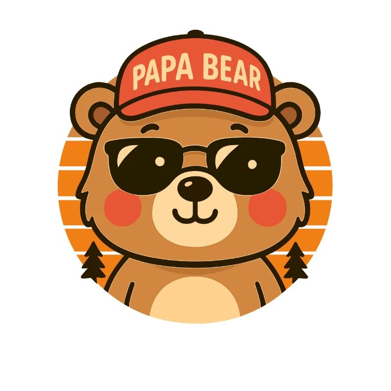 Papa Bear Cuddly Bear Daddy Retro
