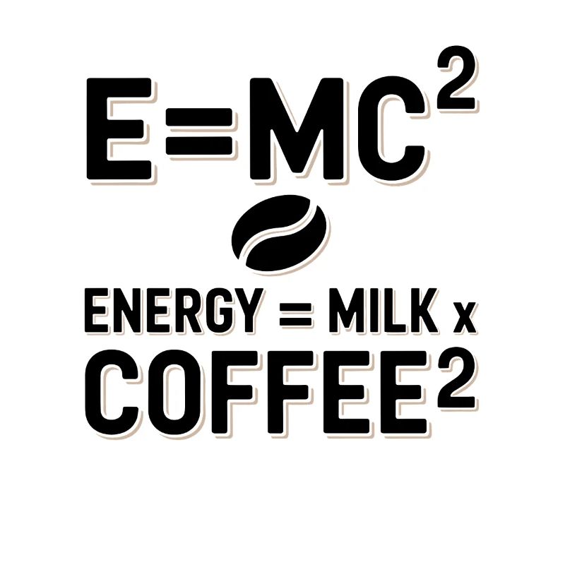 E=MC2 Physics Saying Caffeine Nerd Energy Coffee