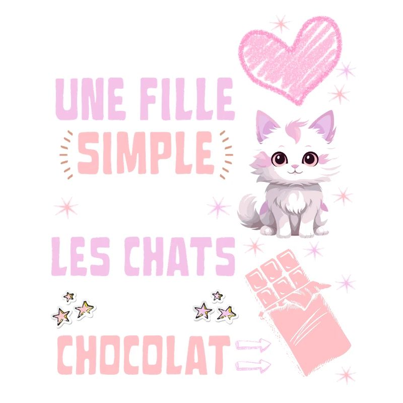 Ich bin ein einfaches Katzen- und Schokoladenmädchen