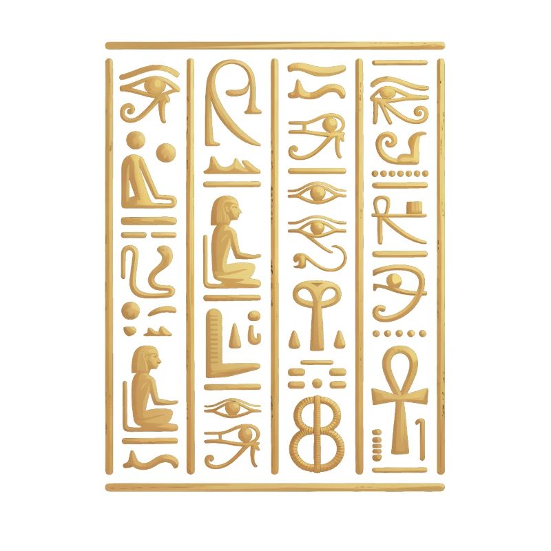 Hiéroglyphes égyptiens Pyramide d'Égypte