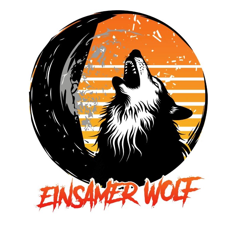 Wolf Spirit LONE WOLF Retro Funny