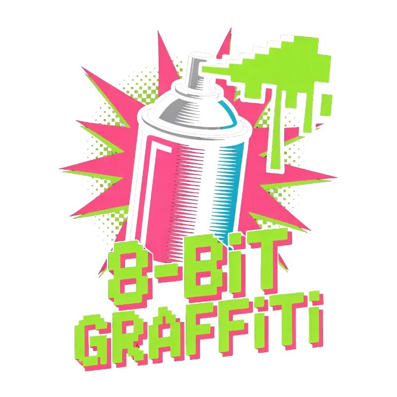 8-bit Graffiti Pop Culture Rétro Jeu vidéo