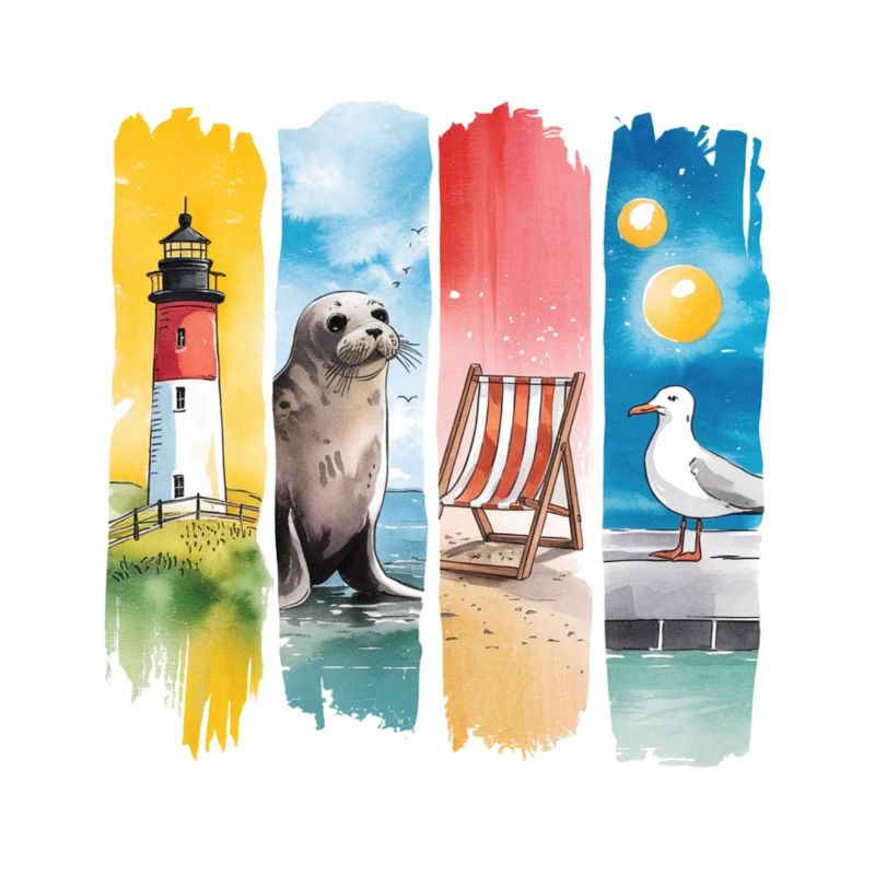 Maritime Lighthouse Seal Seagull Coast