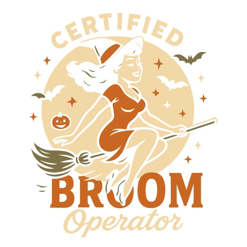 Certified Broom Operator witch Halloween Costume