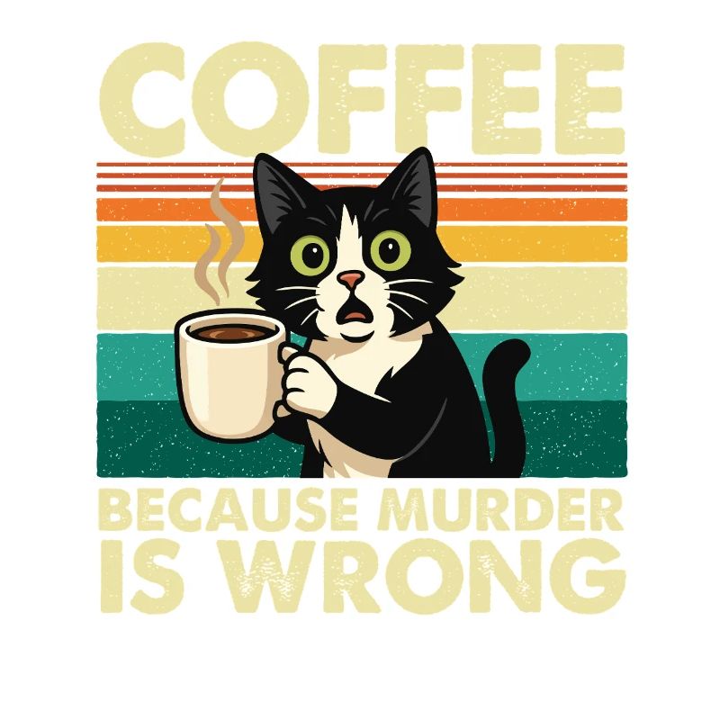 Coffee Because Murder Is Wrong Sarcastic