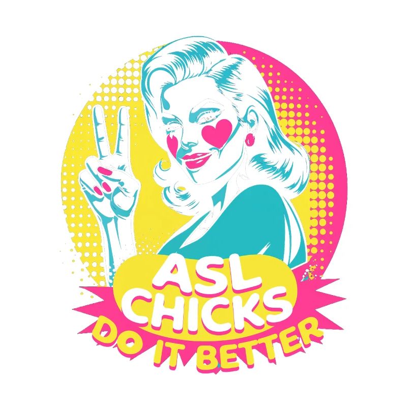 ASL Dolmetscher Gebärdensprache ASL Chicks