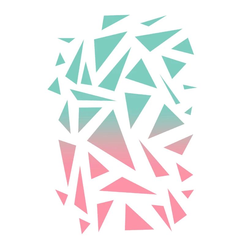 Triangle Pattern - Turquoise Pink