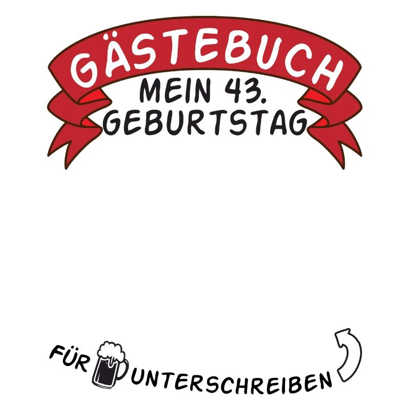Gästebuch Mein 43. Geburtstag Geschenkidee