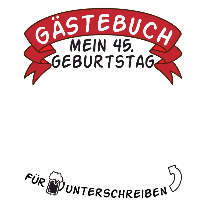 Gästebuch Mein 45. Geburtstag Geschenkidee