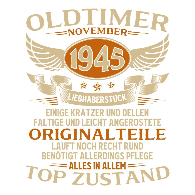 80. Geburtstag Geschenk Oldtimer November 1945