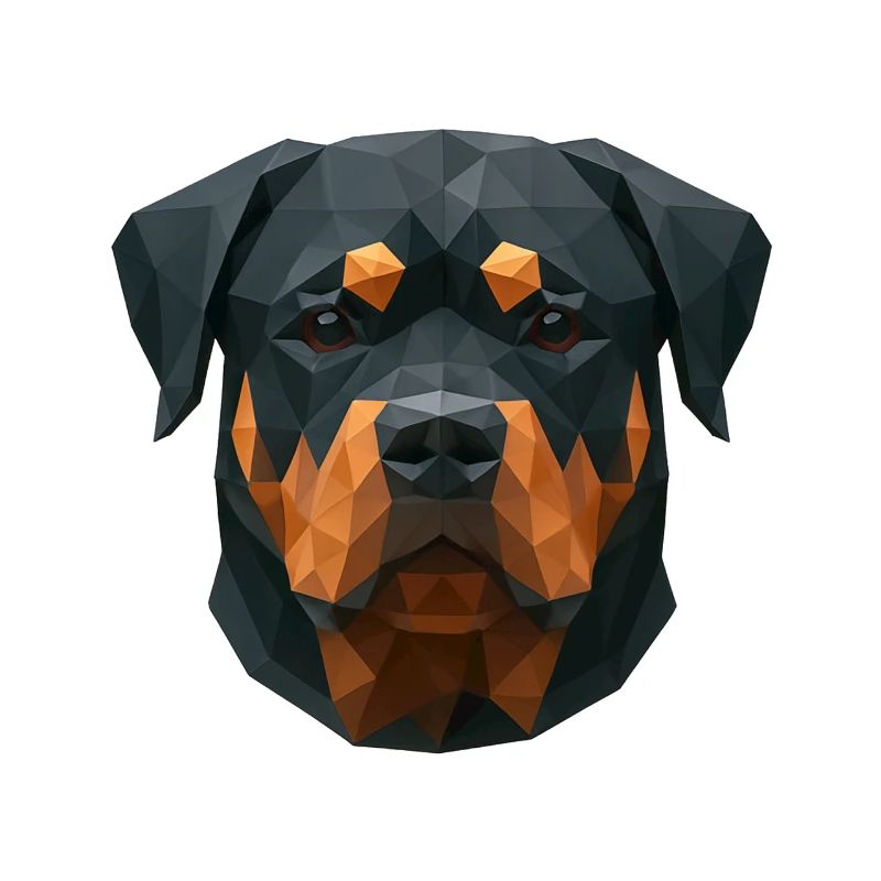 Polygone Rottweiler – Conception géométrique pour chien