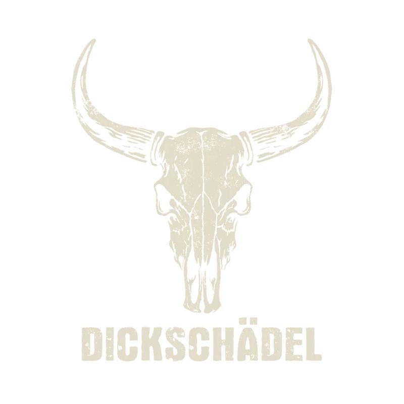 Bull's Head Skull with Horns - Thick Skull