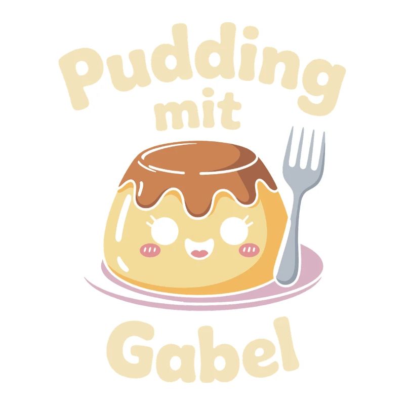 Pudding with fork