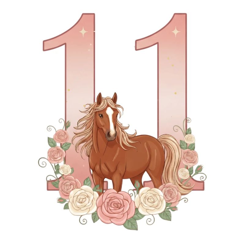 11. Geburtstag Mädchen, Pferd, Pony, 11 Jahre alt