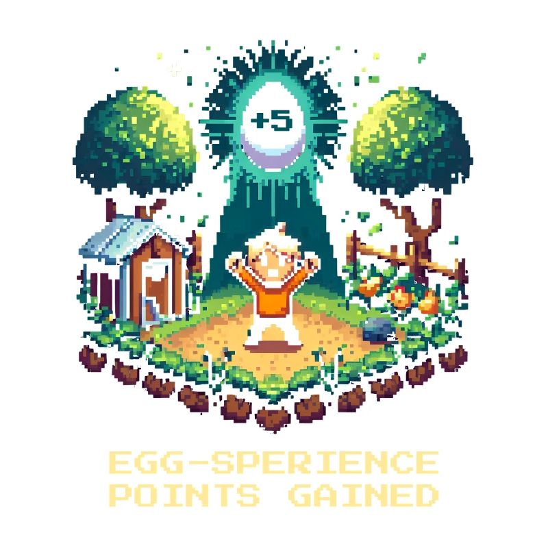 Egg-sperience points collected | Level Up Humor