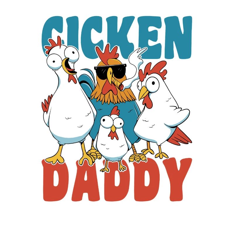 Chicken daddy funny chickens farmer