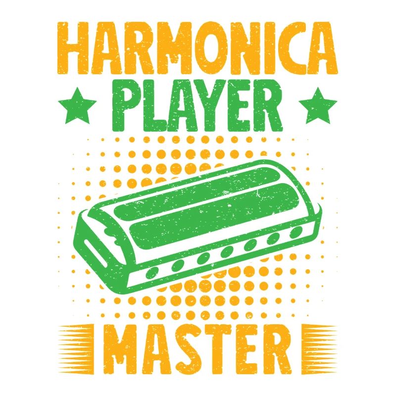 Funny Harmonica Player Master Harmonica