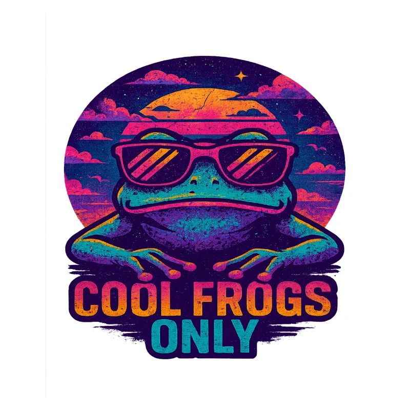 Vaporwave Frog