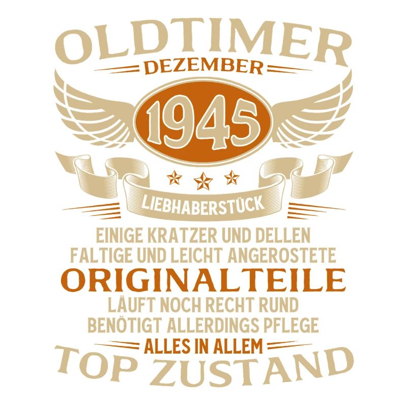 80. Geburtstag Geschenk Oldtimer Dezember 1945