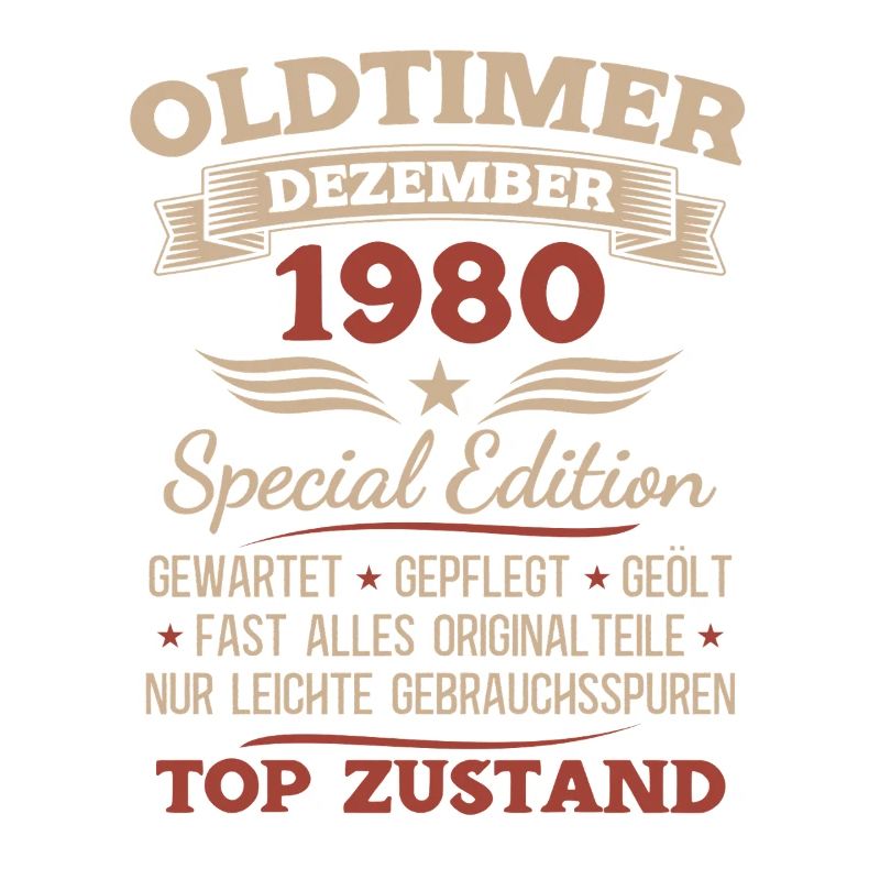 45. Geburtstag Geschenk Oldtimer Dezember 1980