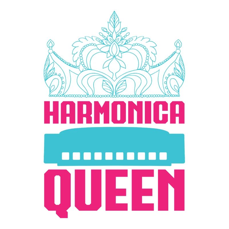 Funny Harmonica Player Queen Harmonica