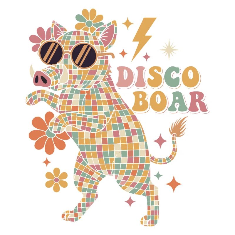 Techno Disco Boar Disco Ball Party Funny