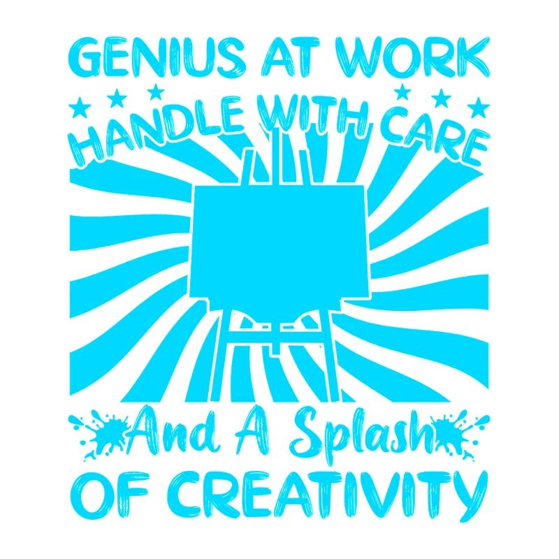 Funny Art Painter Genius At Work Of Creativity