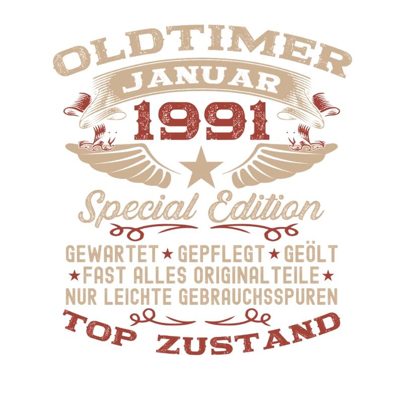 35. Geburtstag Geschenk Oldtimer Januar 1991