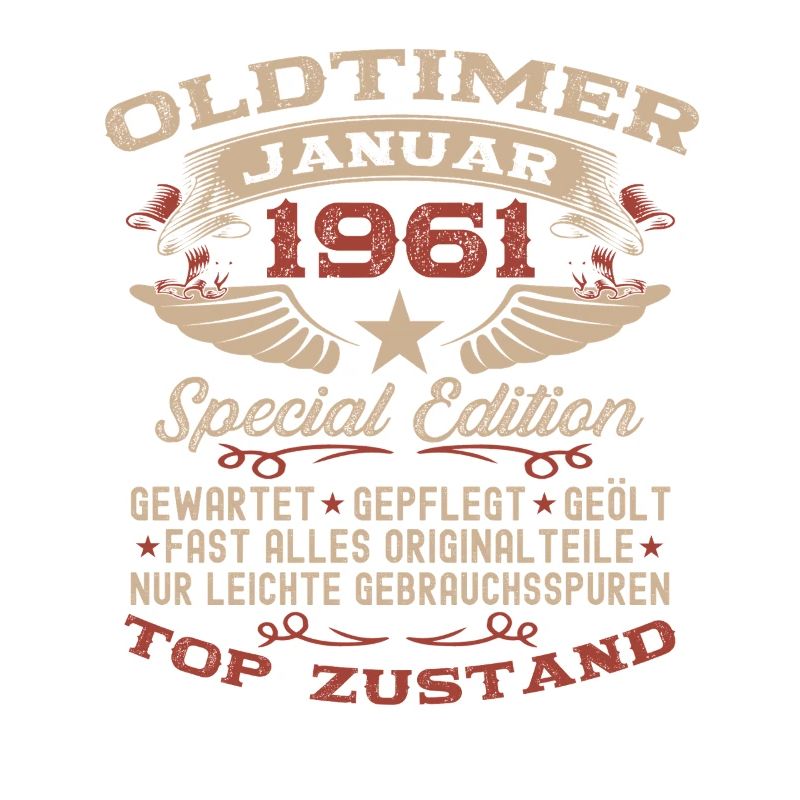 65. Geburtstag Geschenk Oldtimer Januar 1961