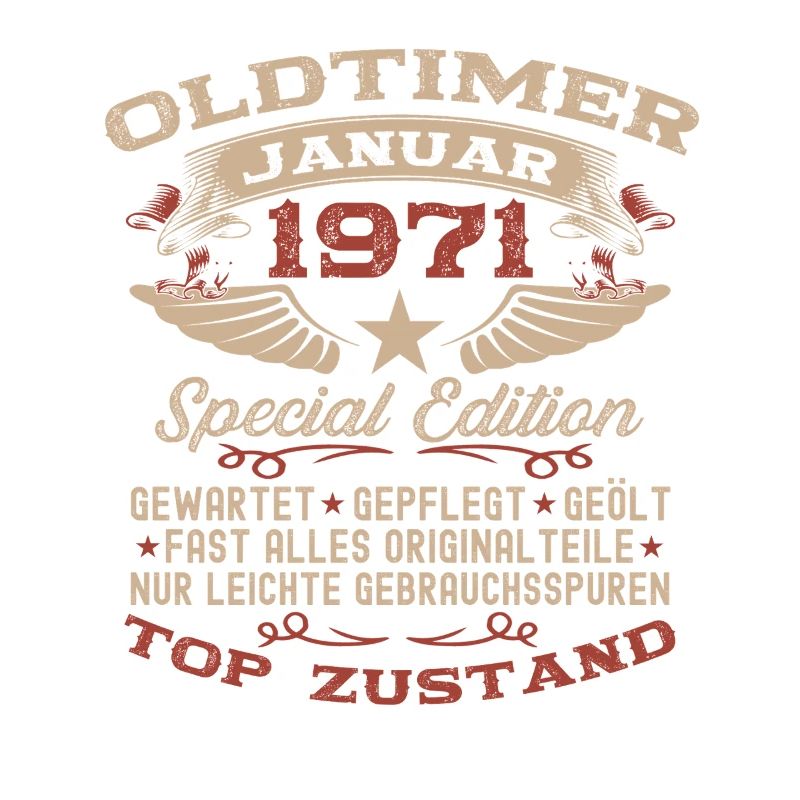 55. Geburtstag Geschenk Oldtimer Januar 1971