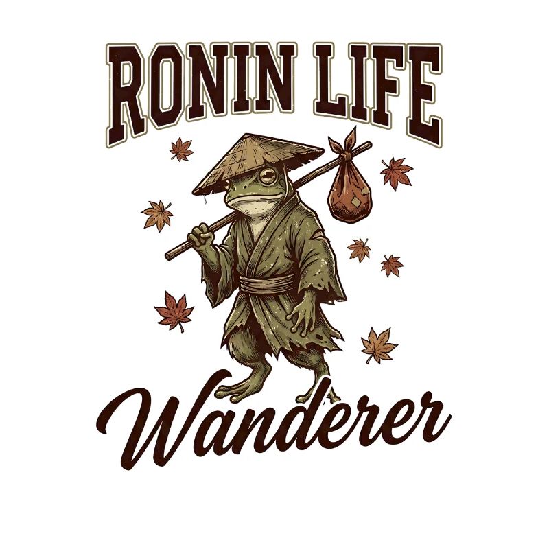  Ronin Life Wanderer Frog Samurai Japanese Ukiyo-e