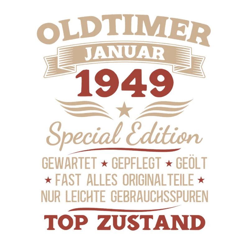77. Geburtstag Geschenk Oldtimer Januar 1949