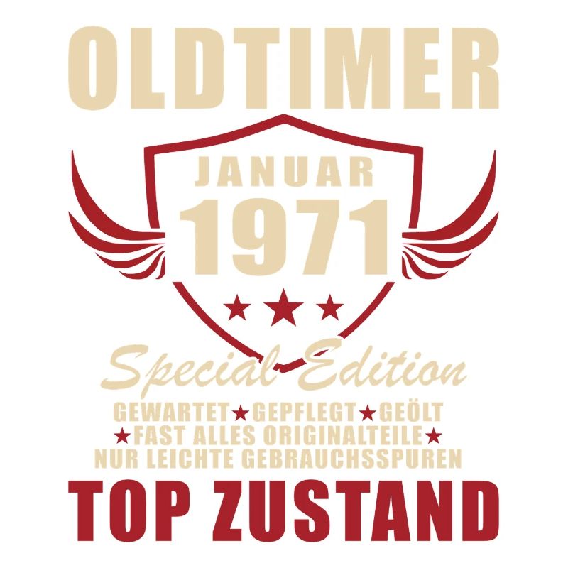 55. Geburtstag Geschenk Oldtimer Januar 1971