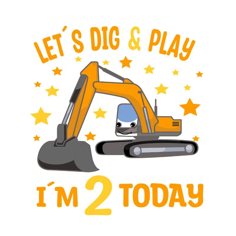 2. Geburtstag Junge 2. Geburtstag Bagger