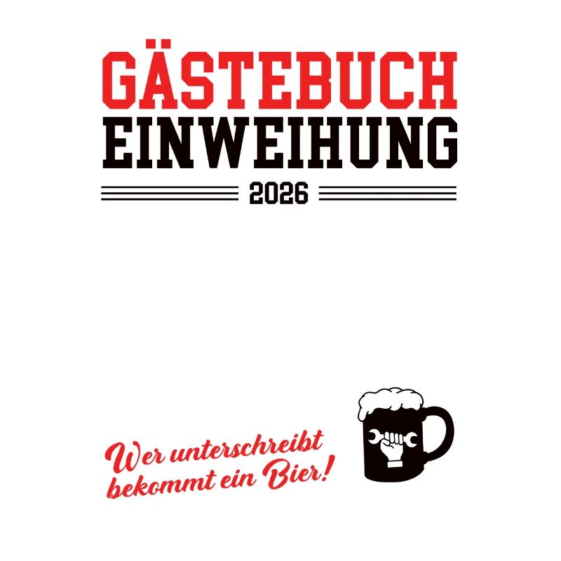 Gästebuch Einweihung 2026 Neue Wohnung Geschäft
