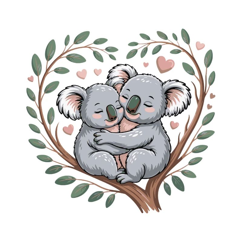 Koala Couple Saint-Valentin