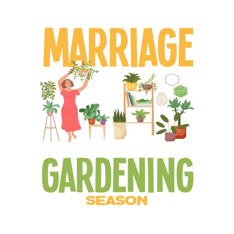 Unterbrechen Sie Ehe Gartenarbeit Saison Funny
