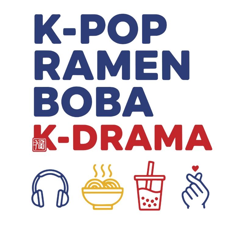 K-Pop Ramen Boba K Drame Musique coréenne Amour