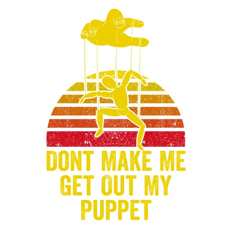 Puppet On Strings Retro Graphic