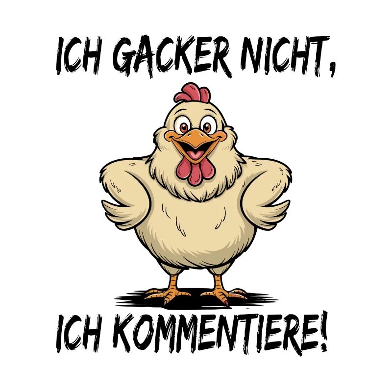  Ich Gacker Nicht Ich Kommentiere Witziger Huhn