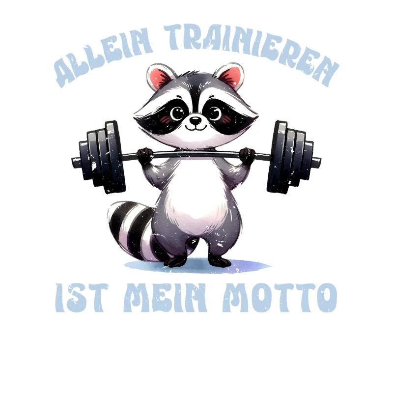 Weight training TRAINING ALONE IS MY MOTTO Funny