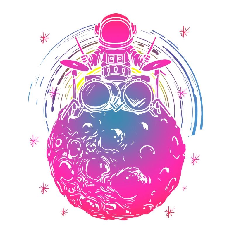 Psychedelic Astro Drummer Planet