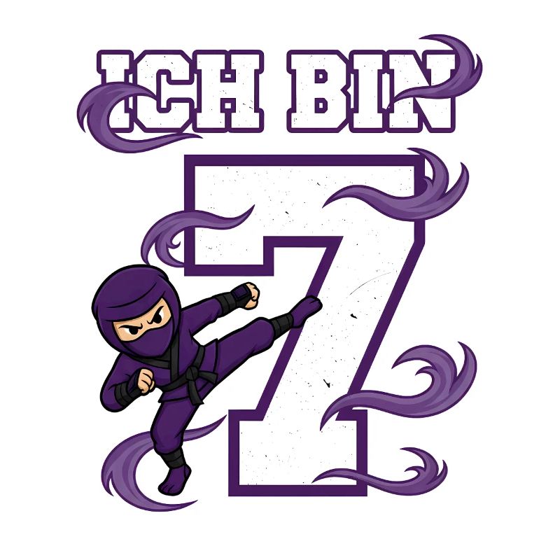 Je suis 7 Ninja, 7e anniversaire Karaté Violet