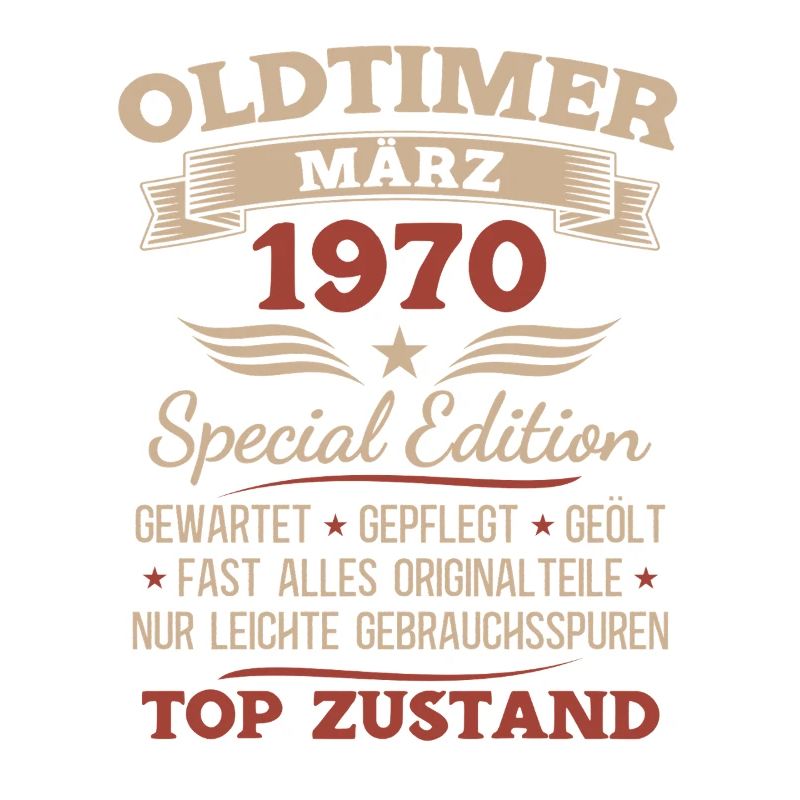 56. Geburtstag Geschenk Mann Oldtimer März 1970